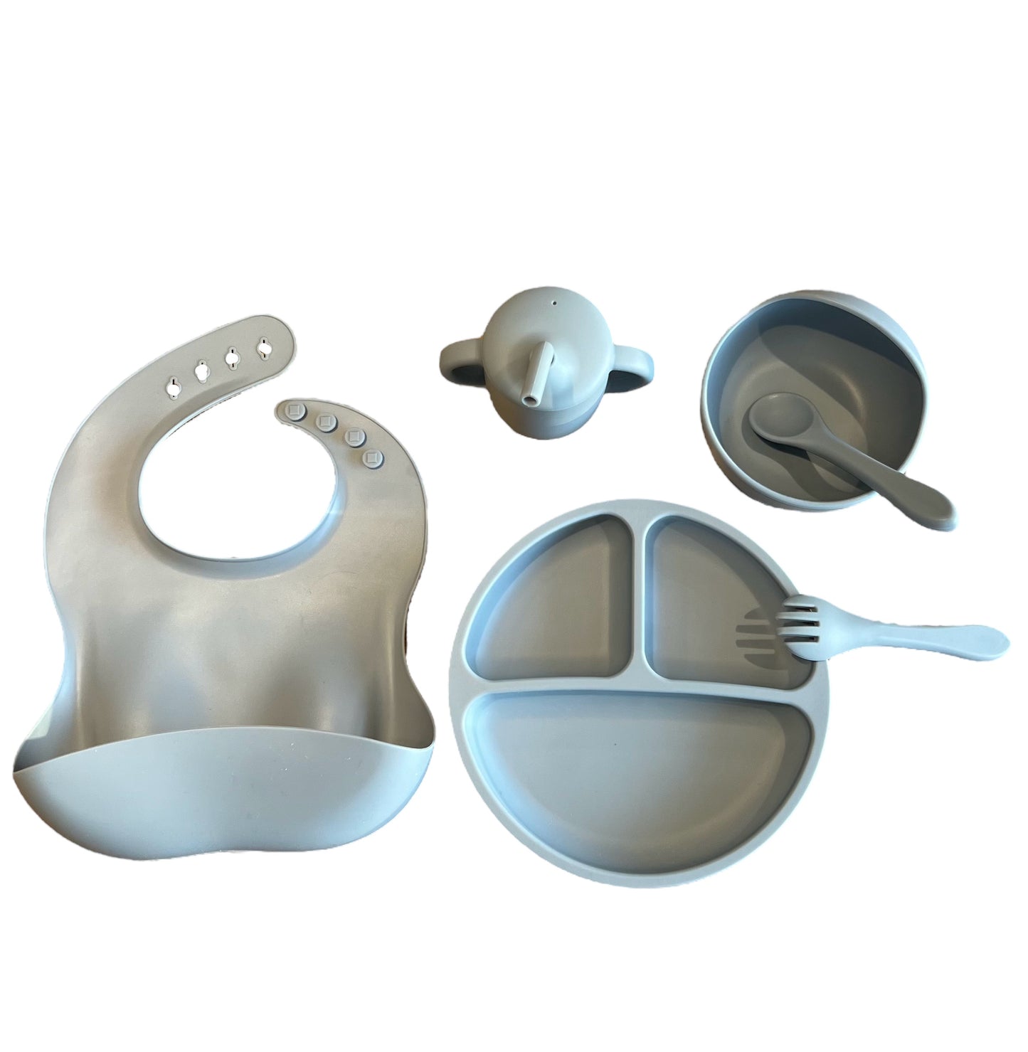 Coffret repas silicone bleu